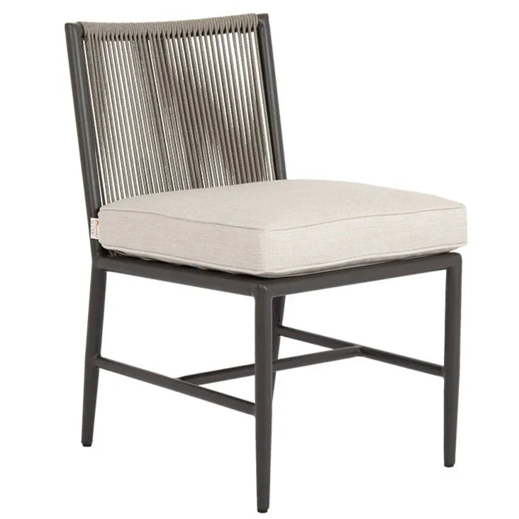 Pietra Sunbrella Outdoor Dining Chair 2PC-Outdoor Dining Chairs-Sunset West-Echo Ash-LOOMLAN