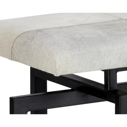 Pilar Cowhide Transitional Backless Bench - LOOMLAN - SUNPAN - Bedroom Benches