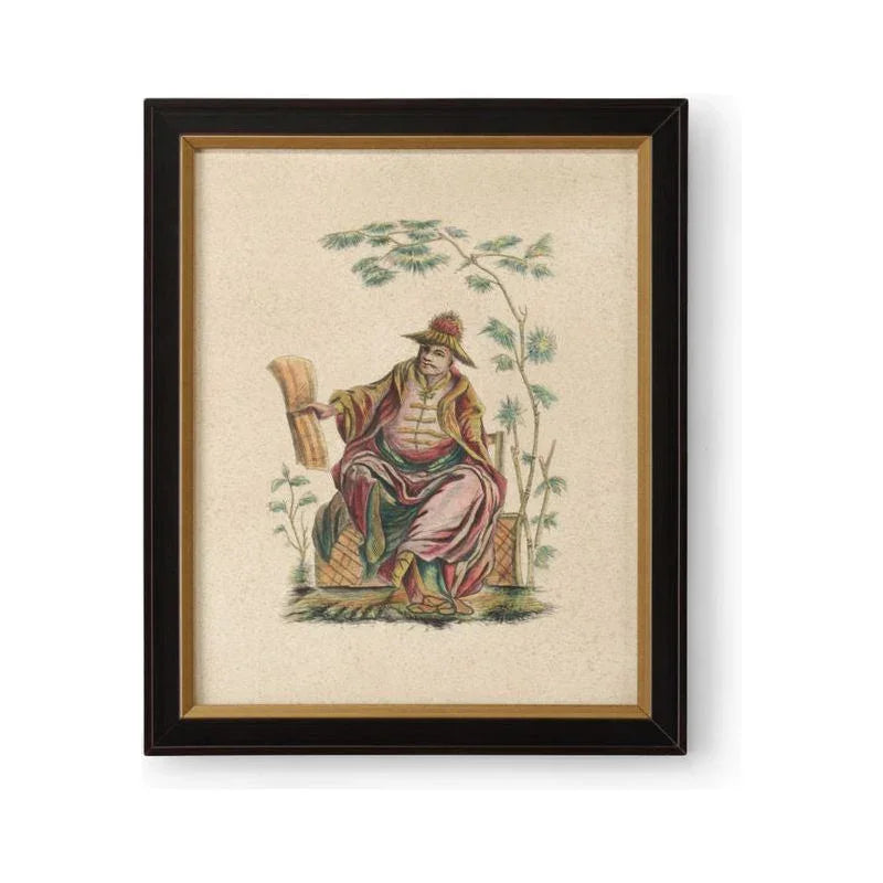 Pillement Hand Painted Gold Frame Artwork-Framed Wall Art-Chelsea House-Painting IV-LOOMLAN