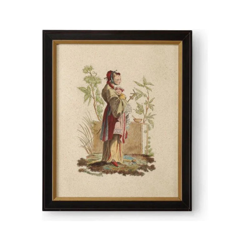 Pillement Hand Painted Gold Frame Artwork-Framed Wall Art-Chelsea House-Painting I-LOOMLAN