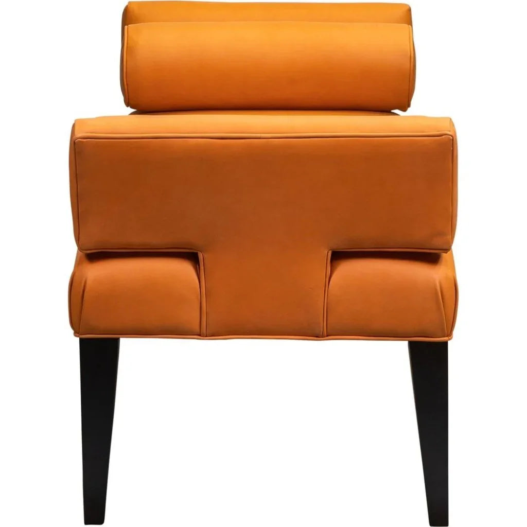 Pimlico Leather And Bolster Pillows Bedroom Bench - LOOMLAN - Bedroom Benches