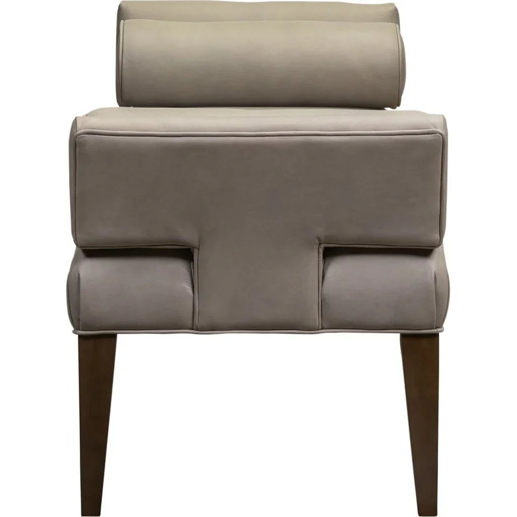 Pimlico Leather And Bolster Pillows Bedroom Bench - LOOMLAN - Bedroom Benches