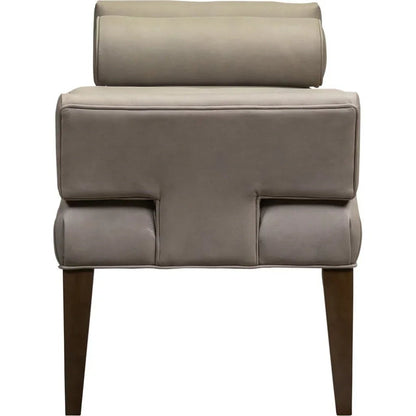 Pimlico Leather And Bolster Pillows Bedroom Bench - LOOMLAN - Bedroom Benches