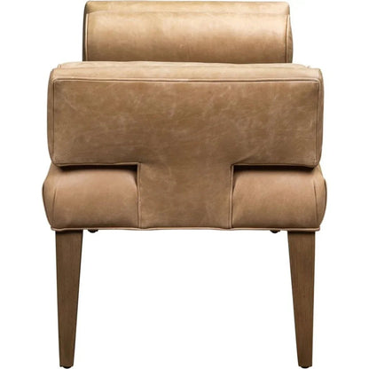 Pimlico Leather And Bolster Pillows Bedroom Bench - LOOMLAN - Bedroom Benches