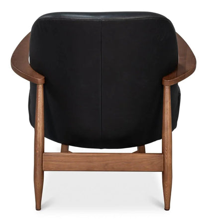 Pindar Traditional Leather Armchair - LOOMLAN - Sarreid - Club Chairs