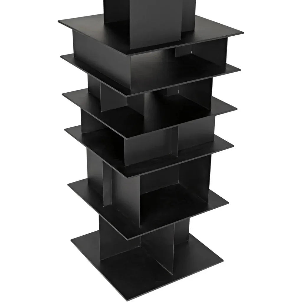 Pisa Shelf, Black Steel-Etageres-Noir-LOOMLAN