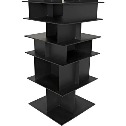 Pisa Shelf, Black Steel-Etageres-Noir-LOOMLAN