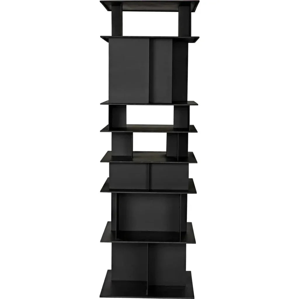 Pisa Shelf, Black Steel-Etageres-Noir-LOOMLAN