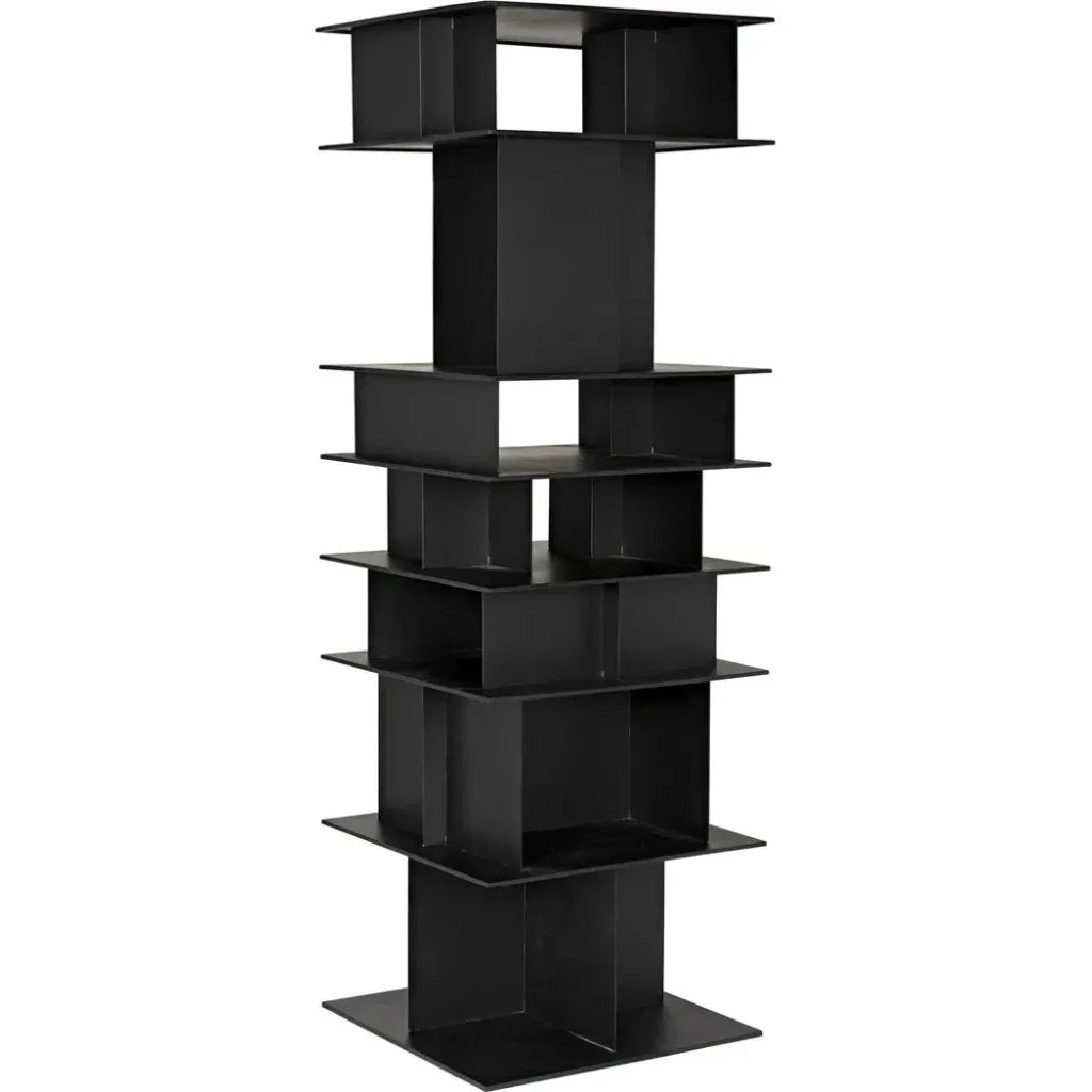 Pisa Shelf, Black Steel-Etageres-Noir-LOOMLAN