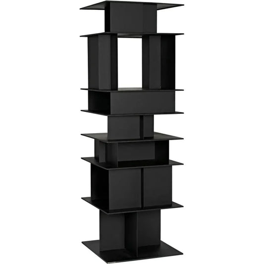 Pisa Shelf, Black Steel-Etageres-Noir-LOOMLAN