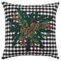 Plaid Green Throw Pillow With Down Insert - LOOMLAN - LOOMLAN - Throw Pillows