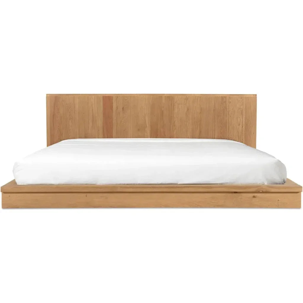 Plank Natural Wood King Bed - LOOMLAN - Moe's Home - Beds