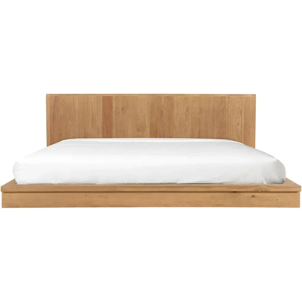 Plank Natural Wood King Bed - LOOMLAN - Moe's Home - Beds