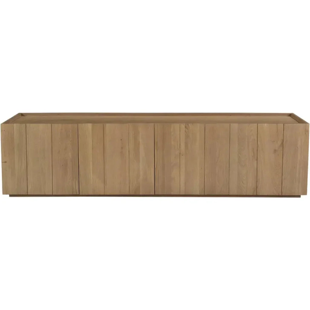 Plank Natural Wood Media Cabinet - LOOMLAN - Moe's Home - TV Stands & Media Centers
