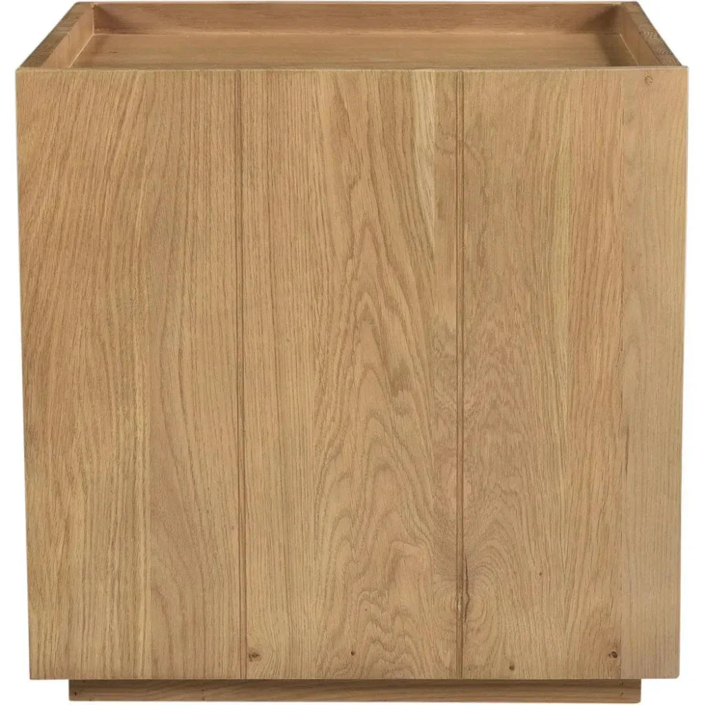Plank Natural Wood Nightstand - LOOMLAN - Moe's Home - Nightstands