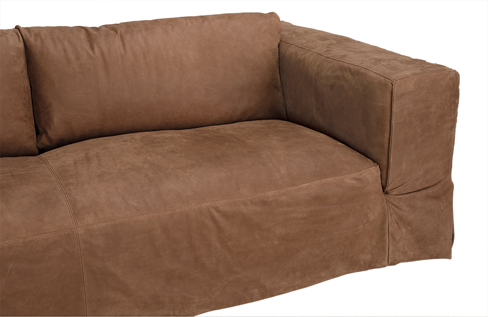 Plato Orris Brown Leather Sofa
