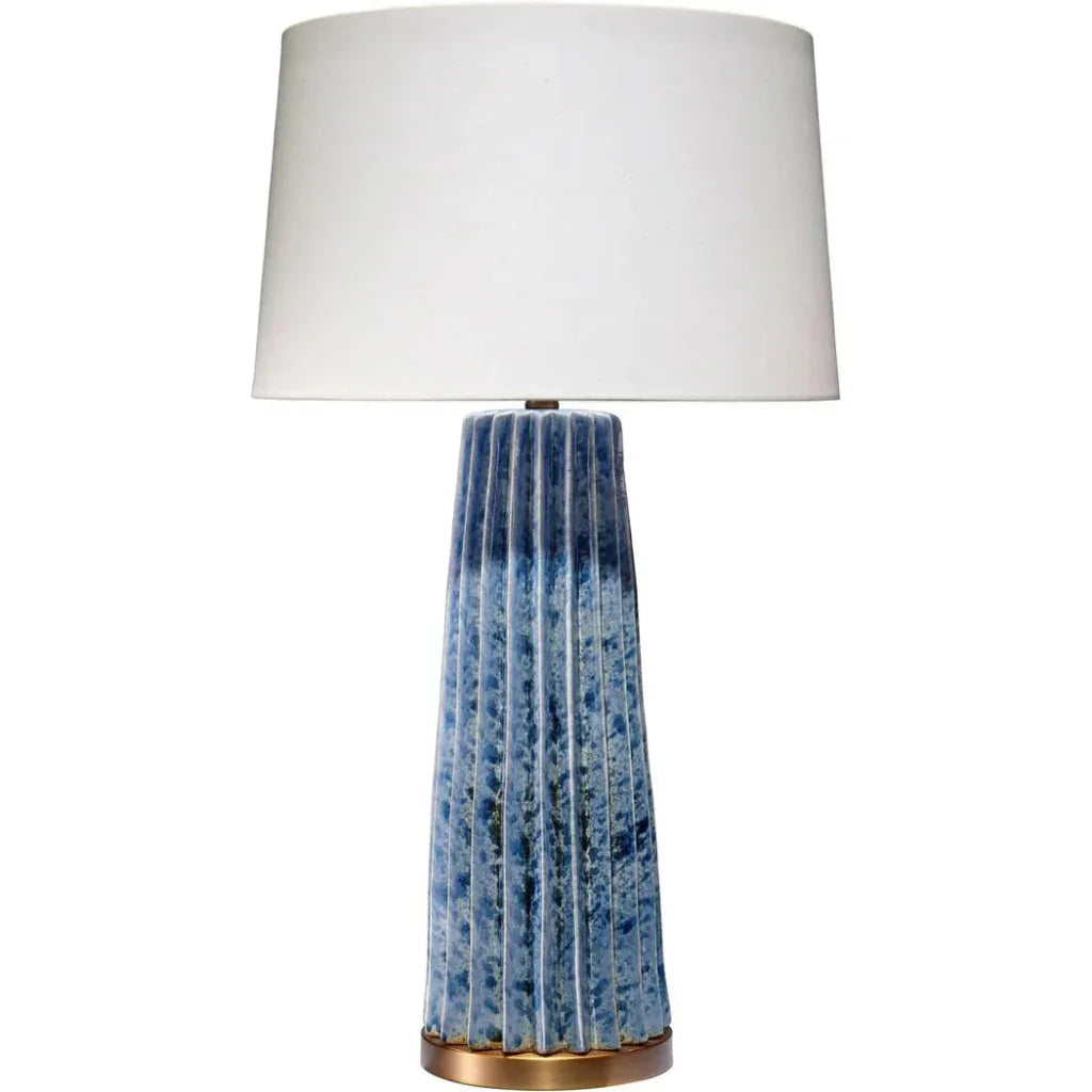 Pleated Ceramic Unique Table Lamp - LOOMLAN - Jamie Young - Table Lamps