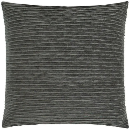 Pleatte Grey Black Throw Pillow With Insert - LOOMLAN - D.V. Kap - Throw Pillows