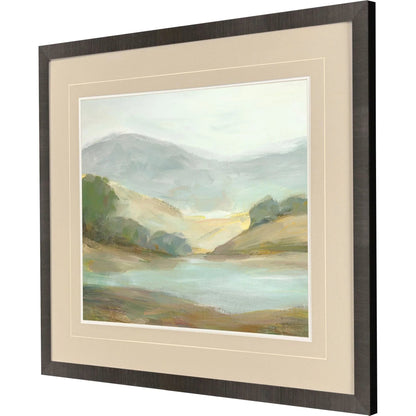 Plein Air Hills III Blue Framed Wall Art