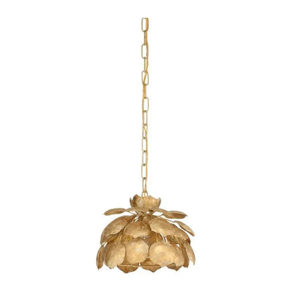Pleione Petal Gold Floral Light Fixture Pendant - LOOMLAN - Wildwood - Pendants