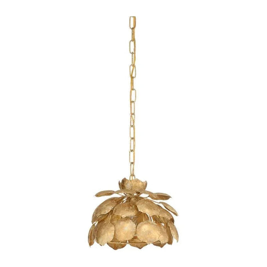 Pleione Petal Gold Floral Light Fixture Pendant - LOOMLAN - Wildwood - Pendants
