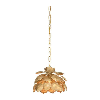 Pleione Petal Gold Floral Light Fixture Pendant - LOOMLAN - Wildwood - Pendants