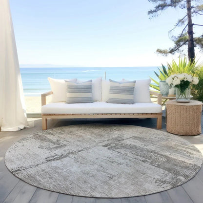 Pliora Ivory Washable Indoor - Outdoor Rug - LOOMLAN - LOOMLAN Rugs - Outdoor Rugs