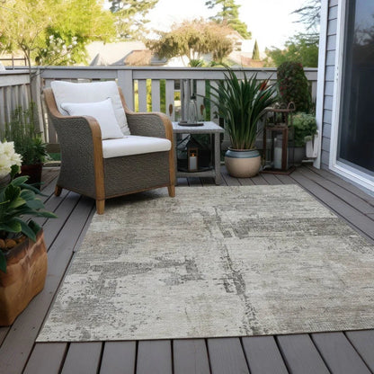 Pliora Ivory Washable Indoor - Outdoor Rug - LOOMLAN - LOOMLAN Rugs - Outdoor Rugs