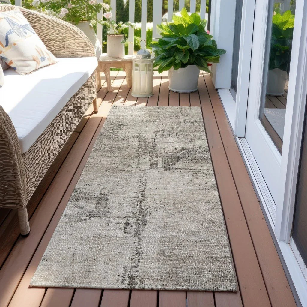 Pliora Ivory Washable Indoor - Outdoor Rug - LOOMLAN - LOOMLAN Rugs - Outdoor Rugs