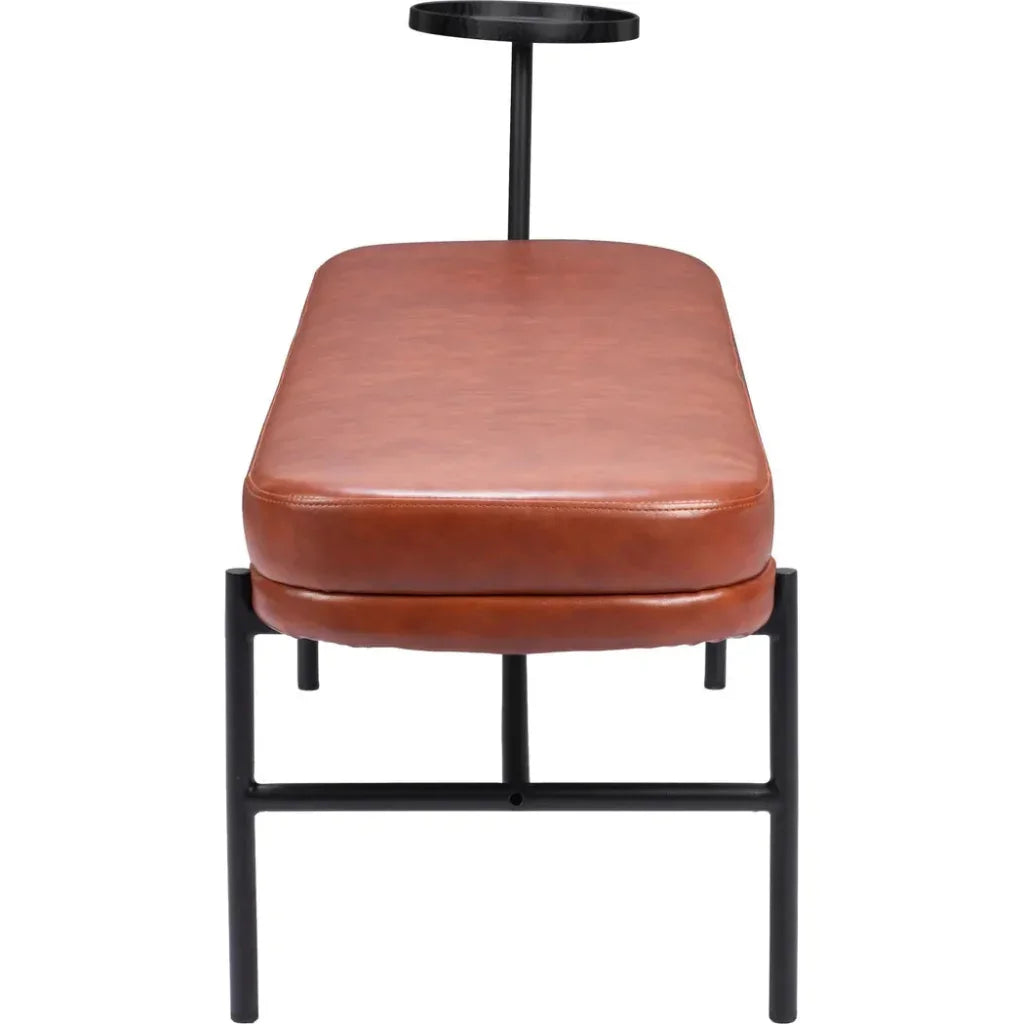 Ploce Wood and Steel Brown Bench - LOOMLAN - Zuo Modern - Bedroom Benches