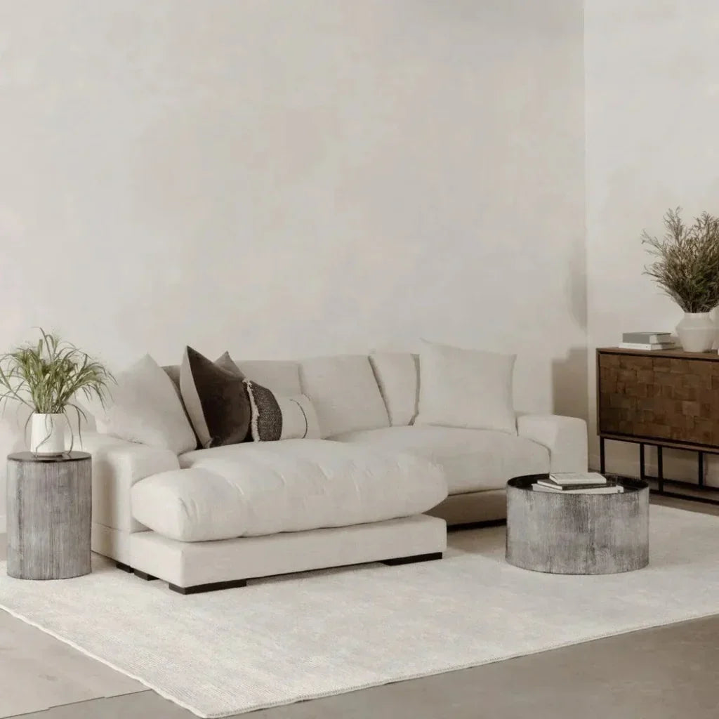 Plunge Cream Sectional Sofa Sahara - LOOMLAN - Moe's Home - Sectionals
