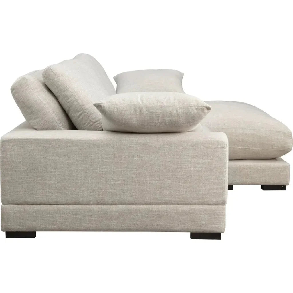 Plunge Cream Sectional Sofa Sahara - LOOMLAN - Moe's Home - Sectionals