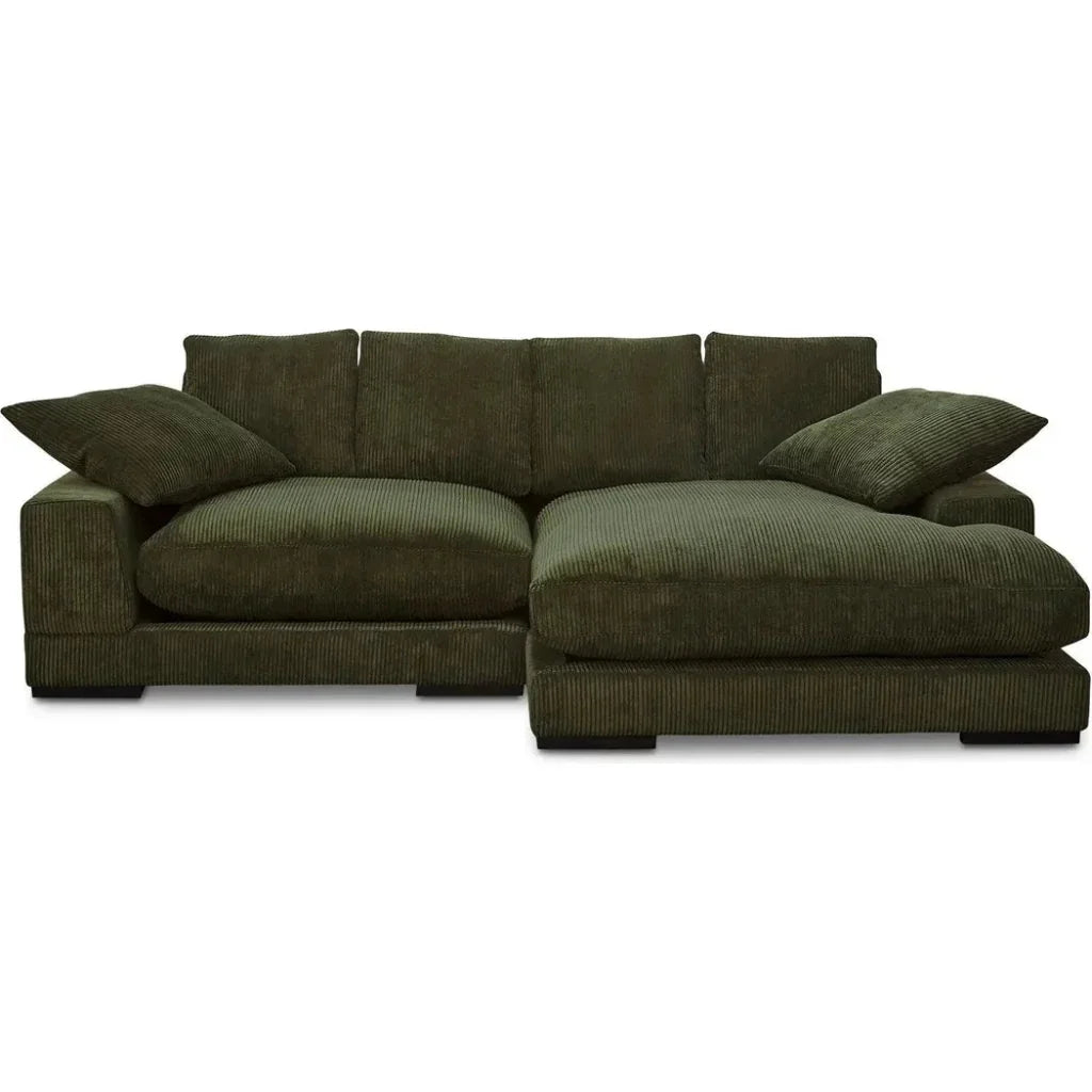 Plunge Performance Fabric Green Sectional-Modular Sofas-Moe's Home-LOOMLAN