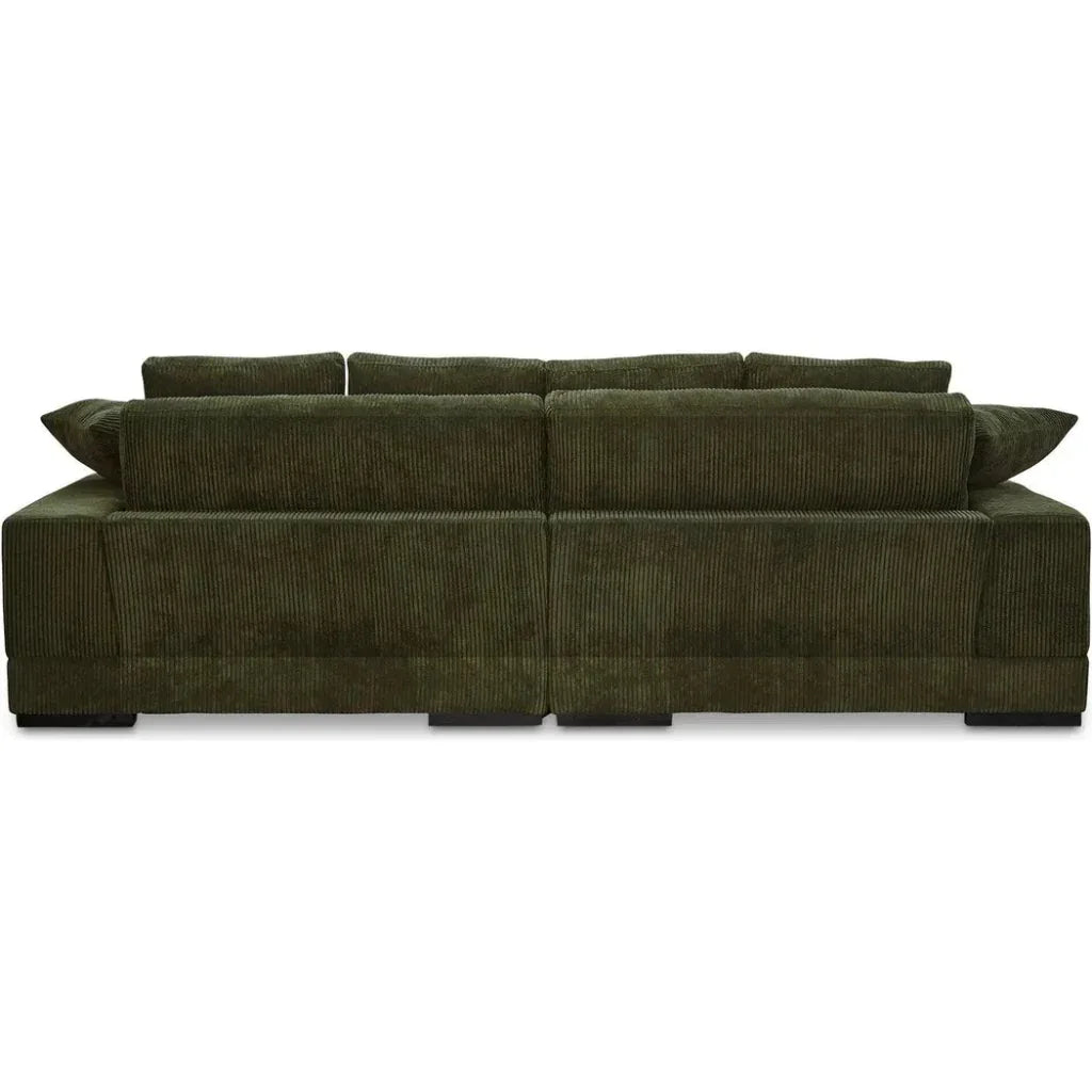 Plunge Performance Fabric Green Sectional-Modular Sofas-Moe's Home-LOOMLAN
