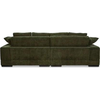 Plunge Performance Fabric Green Sectional-Modular Sofas-Moe's Home-LOOMLAN