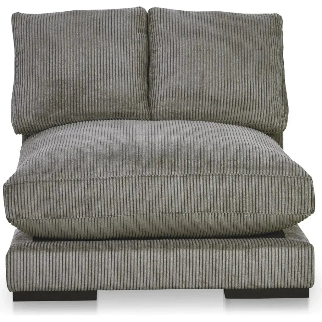 Plunge Performance Fabric Grey Slipper Chair-Modular Components-Moe's Home-LOOMLAN