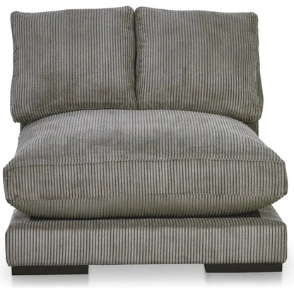 Plunge Performance Fabric Grey Slipper Chair-Modular Components-Moe's Home-LOOMLAN