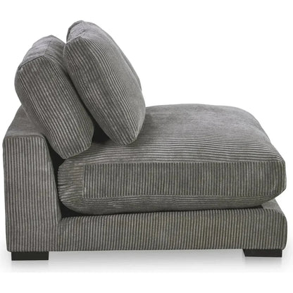 Plunge Performance Fabric Grey Slipper Chair-Modular Components-Moe's Home-LOOMLAN