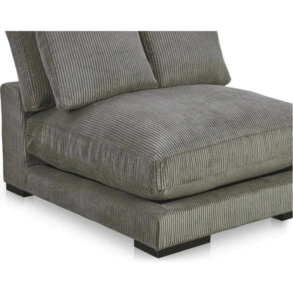 Plunge Performance Fabric Grey Slipper Chair-Modular Components-Moe's Home-LOOMLAN