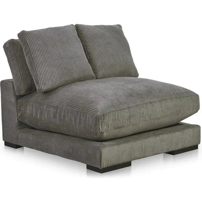 Plunge Performance Fabric Grey Slipper Chair-Modular Components-Moe's Home-LOOMLAN