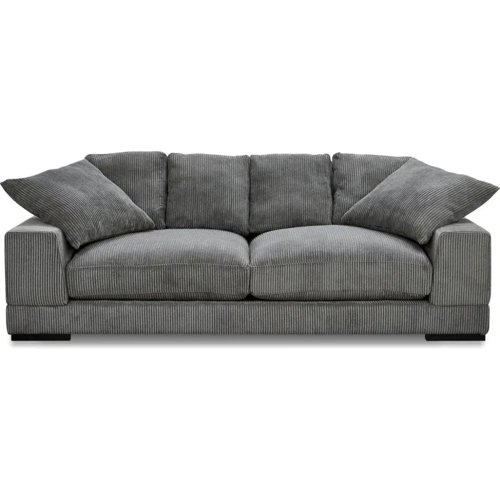 Plunge Performance Fabric and Plywood Grey Sofa - LOOMLAN - Moe's Home - Sofas & Loveseats