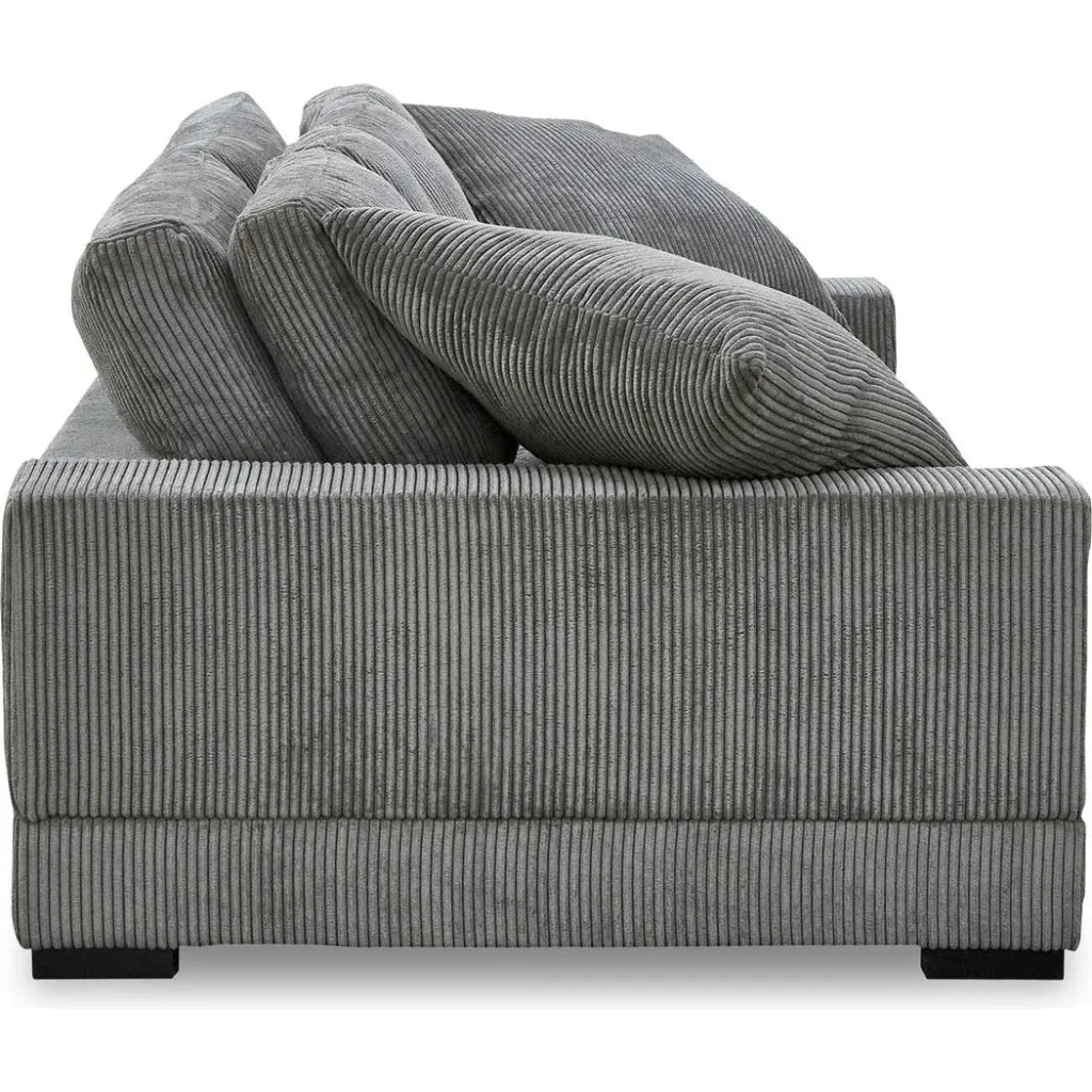 Plunge Performance Fabric and Plywood Grey Sofa - LOOMLAN - Moe's Home - Sofas & Loveseats