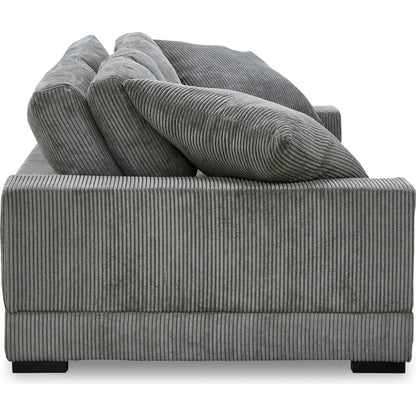 Plunge Performance Fabric and Plywood Grey Sofa - LOOMLAN - Moe's Home - Sofas & Loveseats