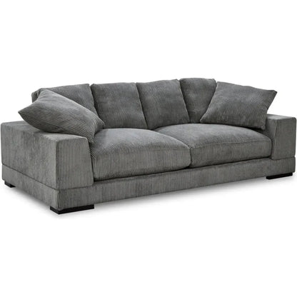 Plunge Performance Fabric and Plywood Grey Sofa - LOOMLAN - Moe's Home - Sofas & Loveseats