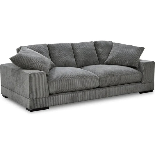 Plunge Performance Fabric and Plywood Grey Sofa - LOOMLAN - Moe's Home - Sofas & Loveseats