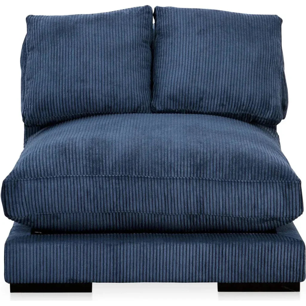 Plunge Performance Fabric Navy Blue Slipper Chair-Modular Components-Moe's Home-LOOMLAN