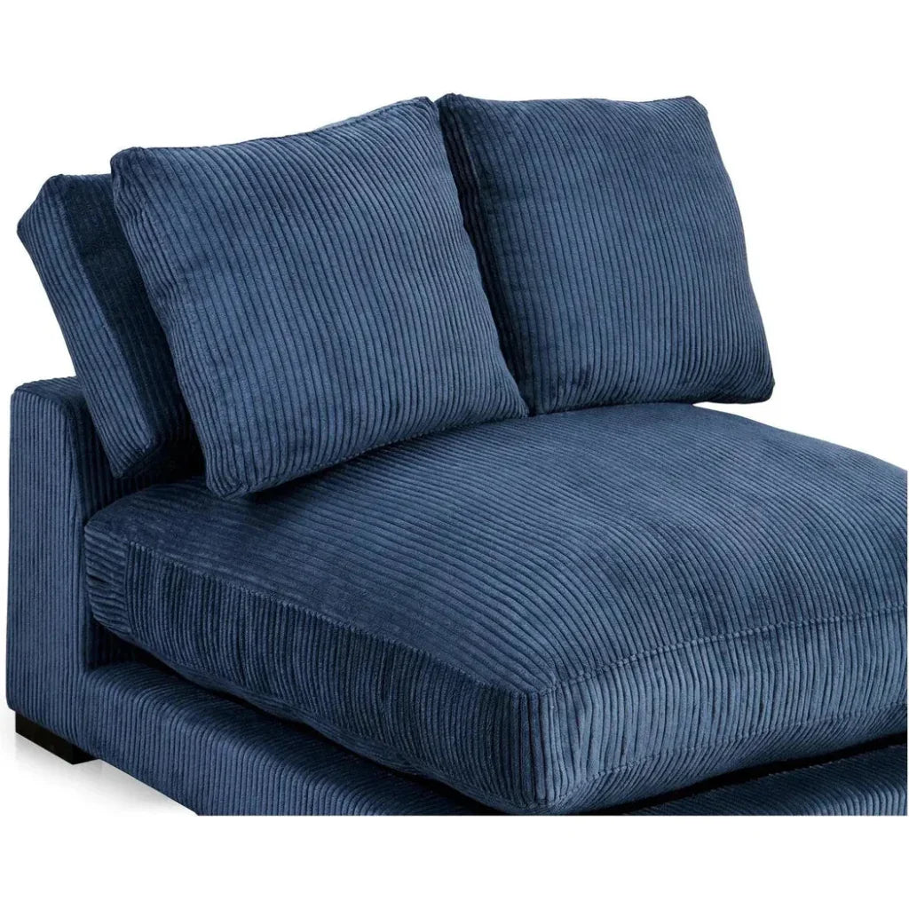 Plunge Performance Fabric Navy Blue Slipper Chair-Modular Components-Moe's Home-LOOMLAN