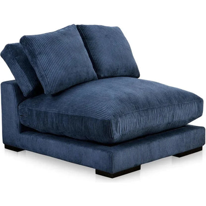 Plunge Performance Fabric Navy Blue Slipper Chair-Modular Components-Moe's Home-LOOMLAN