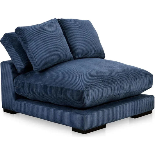 Plunge Performance Fabric Navy Blue Slipper Chair-Modular Components-Moe's Home-LOOMLAN