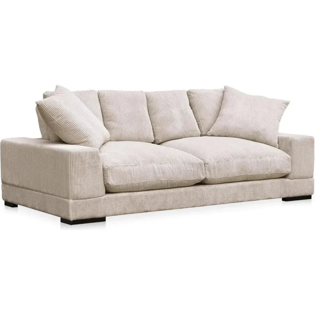Plunge Performance Fabric and Plywood Brown Sofa - LOOMLAN - Moe's Home - Sofas & Loveseats